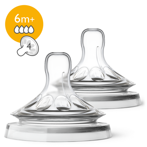 Image of Avent Natural Fast Flow Teat 6m+ 2pk