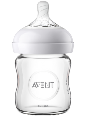 Image of Avent Natural Glass Bottle 0m+ 120ml