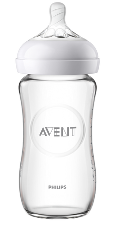 Image of Avent Natural Glass Bottle 1m+ 240ml