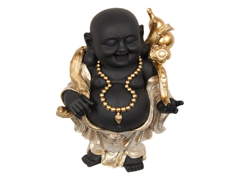 Black Gold Happy Lucky Buddha