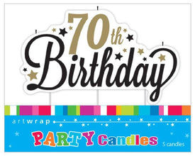70th Birthday Candle Large