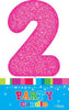 Candles Pink Or Blue With Glitter - Number 2