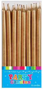 Candles Tall Gold Or Silver