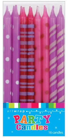 Image of Candles Tall Pinks Or Blues
