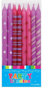 Candles Tall Pinks Or Blues