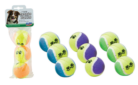Pet Tennis Ball With Print 3 Pack