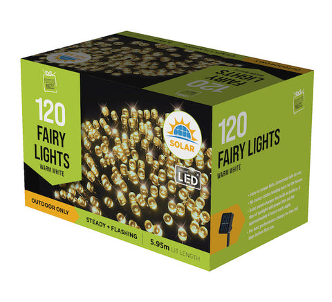 Image of Solar LED Fairy Lights 120