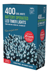 Timer LED Battery Operated Lights 400