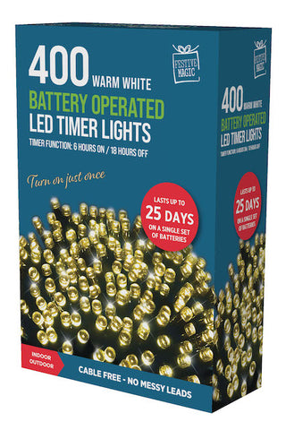 Image of Timer LED Battery Operated Lights 400