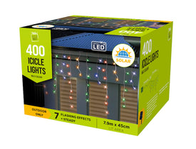 Solar LED Icicle Lights 400