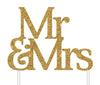 Cake Topper Gold Glitter Mr And Mrs