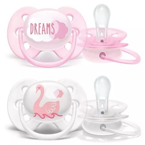 Image of Philips Avent Ultra Soft Soother 0-6m - 2pk