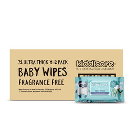 Kiddicare Baby Wipes Fragrance Free Carton (12x72s) 864wipes